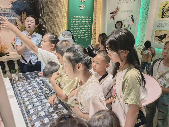 石油萌娃在宁榆燕鸽湖自主贡献型生物多样性保护地绿色共享小屋参加科普教育活动（顾亚利 摄）260815头条8.jpg
